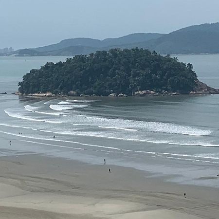 Sao Vicente Itarare Predio Frente Mar Apto Fundo Vista Parcial 외부 사진